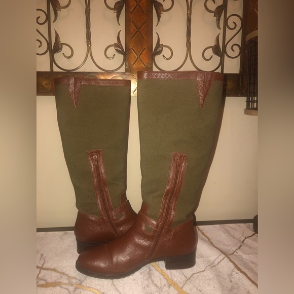 Talbots brown and green boots, size 7.5, worn but have no scuff marks or flaws - Picture 1 of 6